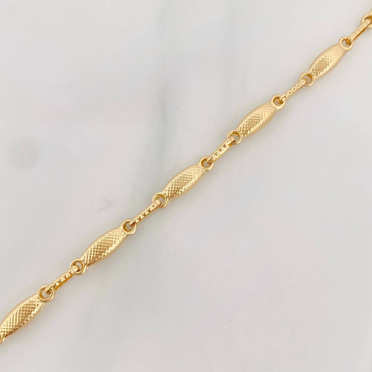 Bracelet Rustic Link 3.6g / 7 3/4 in / 3.18mm Yellow Gold 18K