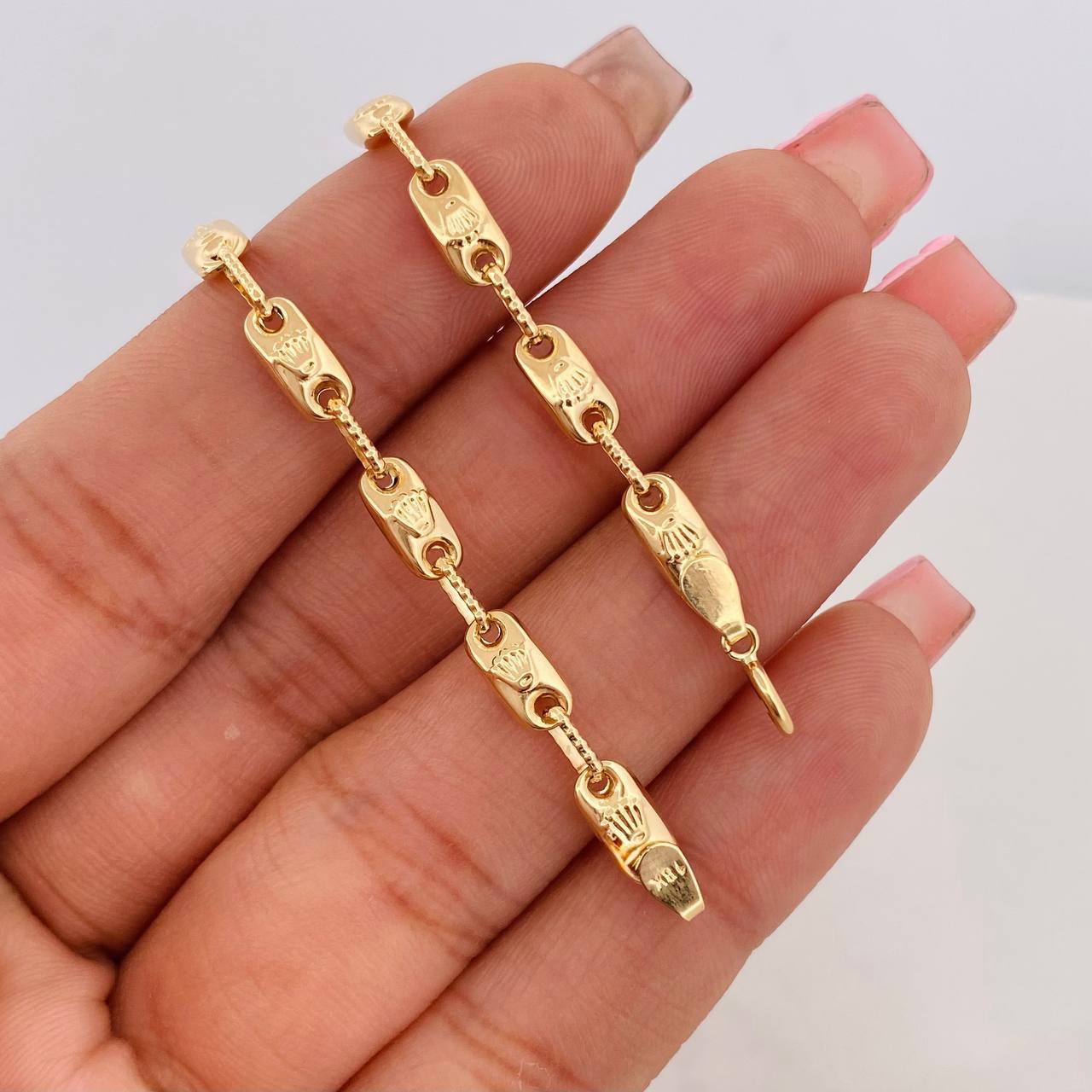 Pulso Rustico Corona 4.55g / 7 3/4 in / 4.35mm Oro Amarillo 18K