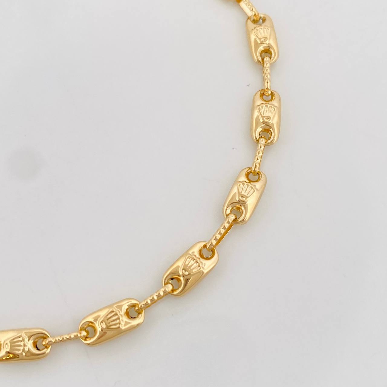 Pulso Rustico Corona 4.55g / 7 3/4 in / 4.35mm Oro Amarillo 18K