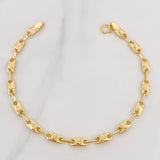 Pulso Rustico Corona 4.55g / 7 3/4 in / 4.35mm Oro Amarillo 18K