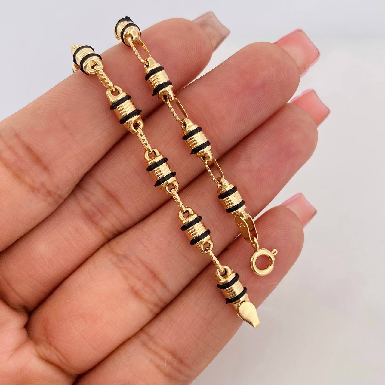 Bracelet Rustic Barrel 4.85g / 8 1/4 in / 4.16mm Yellow Gold 18K