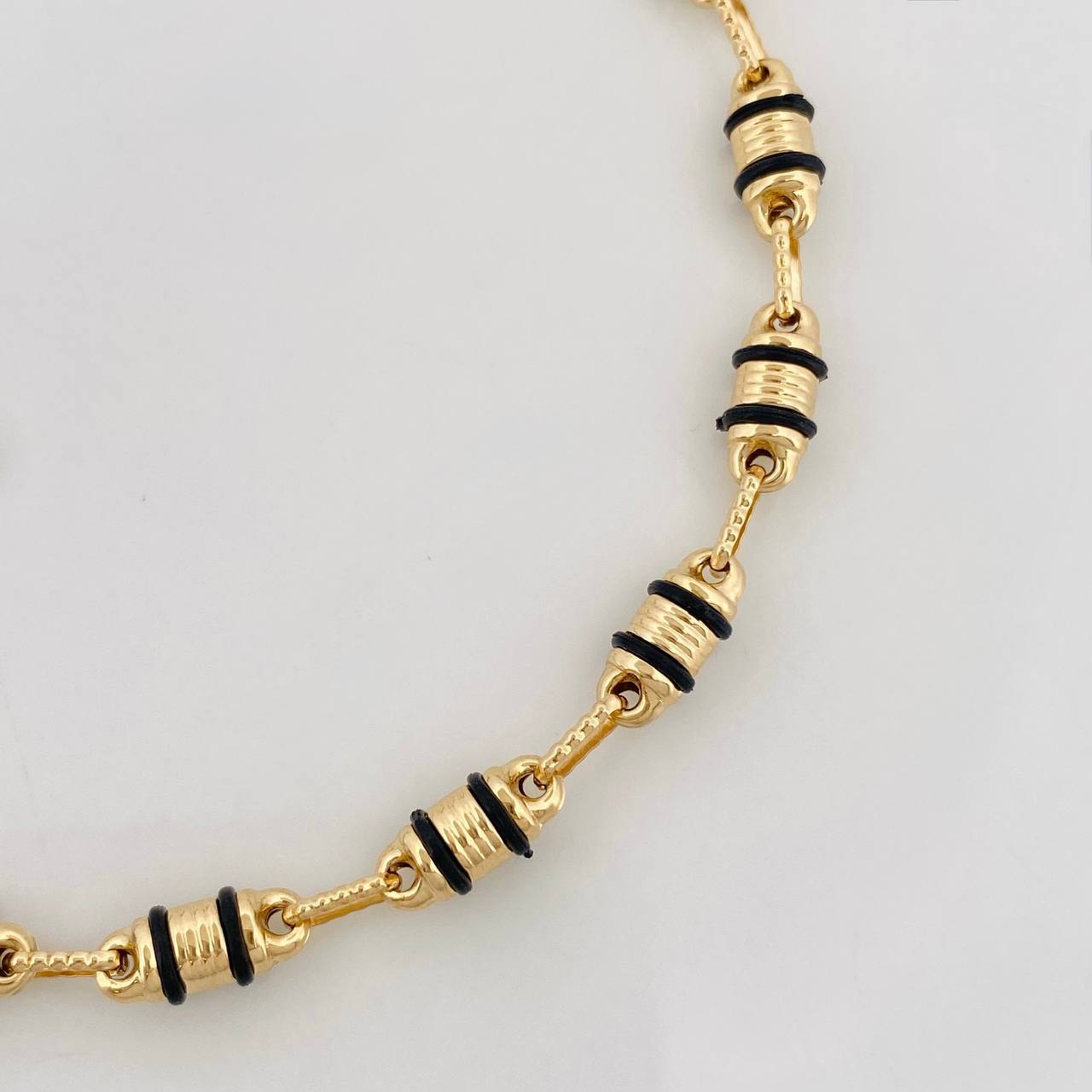 Bracelet Rustic Barrel 4.85g / 8 1/4 in / 4.16mm Yellow Gold 18K