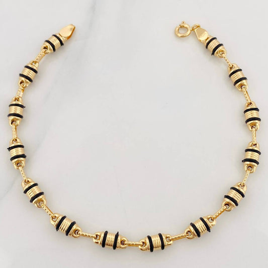 Pulso Rustico Barril 5.05g / 8 1/2 in / 4.4mm Oro Amarillo 18K