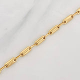 Bracelet Rustic Cylinder 4.55g / 7 3/4 in / 3.96mm Yellow Gold 18K