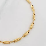 Bracelet Rustic Cylinder 4.55g / 7 3/4 in / 3.96mm Yellow Gold 18K