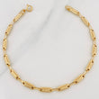 Bracelet Rustic Cylinder 4.55g / 7 3/4 in / 3.96mm Yellow Gold 18K