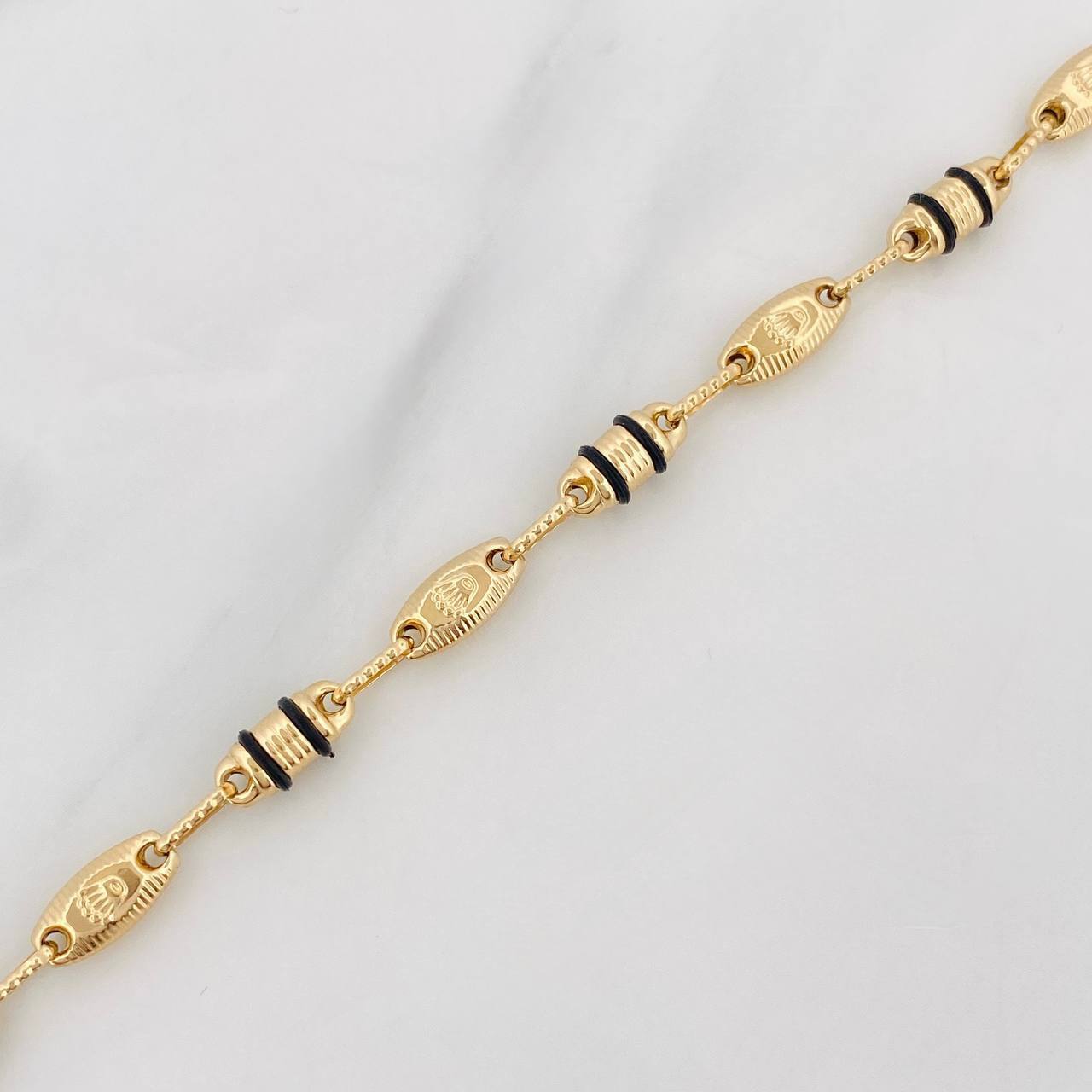 Pulso Rustico Corona 5.4g / 8 3/4 in / 3.36mm Oro Amarillo 18K