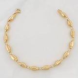 Pulso Rustico Barril 5g / 7 1/2 in / 4.69mm Oro Amarillo 18K
