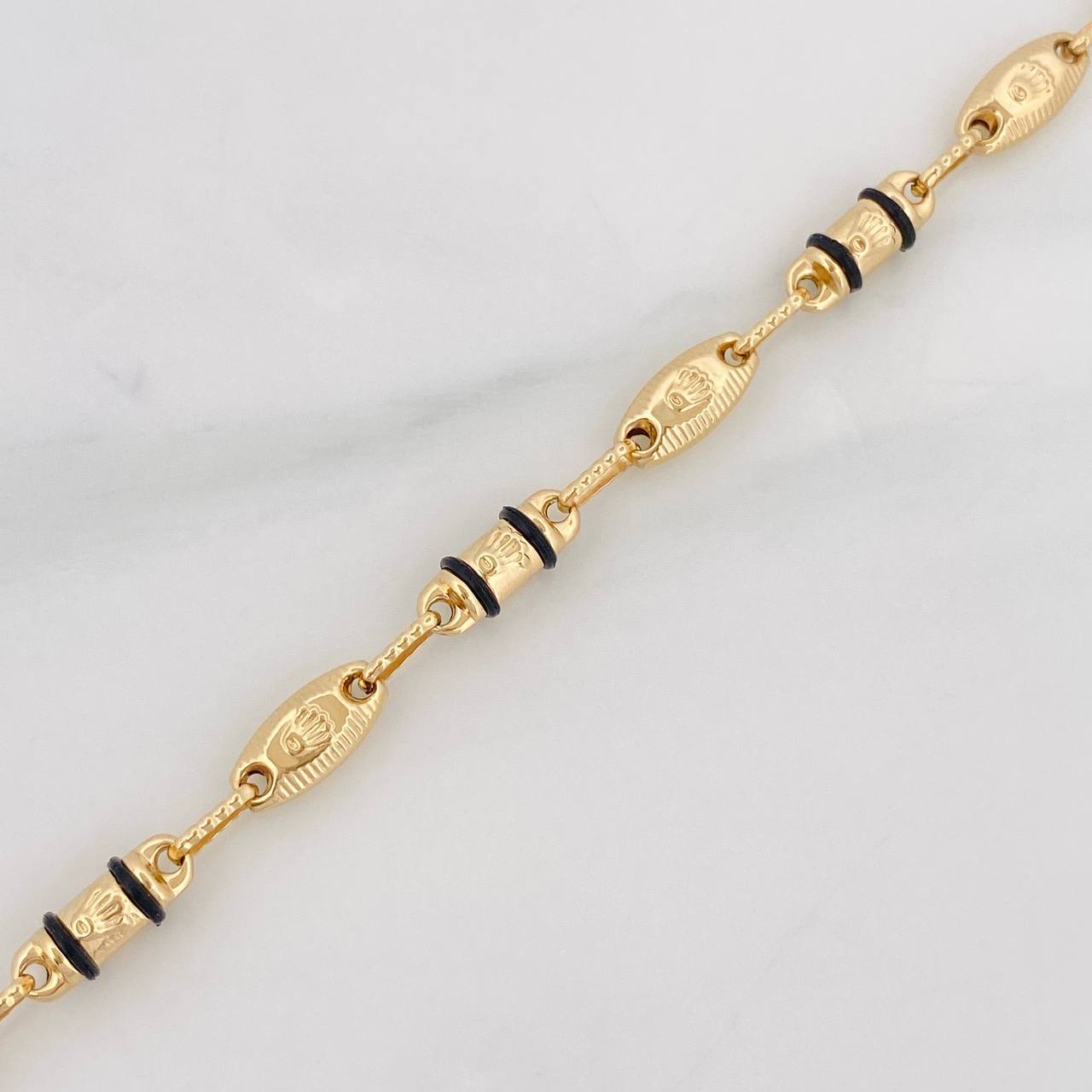 Bracelet Rustic Crown 4.65g / 7 3/4 in / 3.67mm Yellow Gold 18K