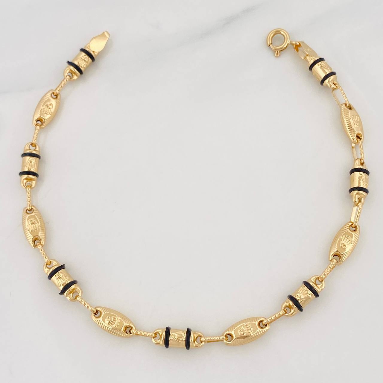 Bracelet Rustic Crown 4.65g / 7 3/4 in / 3.67mm Yellow Gold 18K