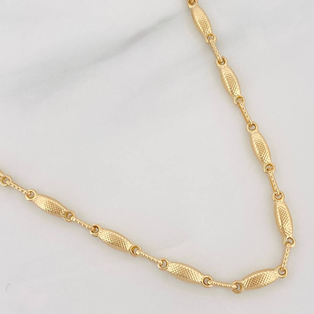 Cadena Rustica Eslabon 11.7g / 26 in / 3.36mm Oro Amarillo 18K