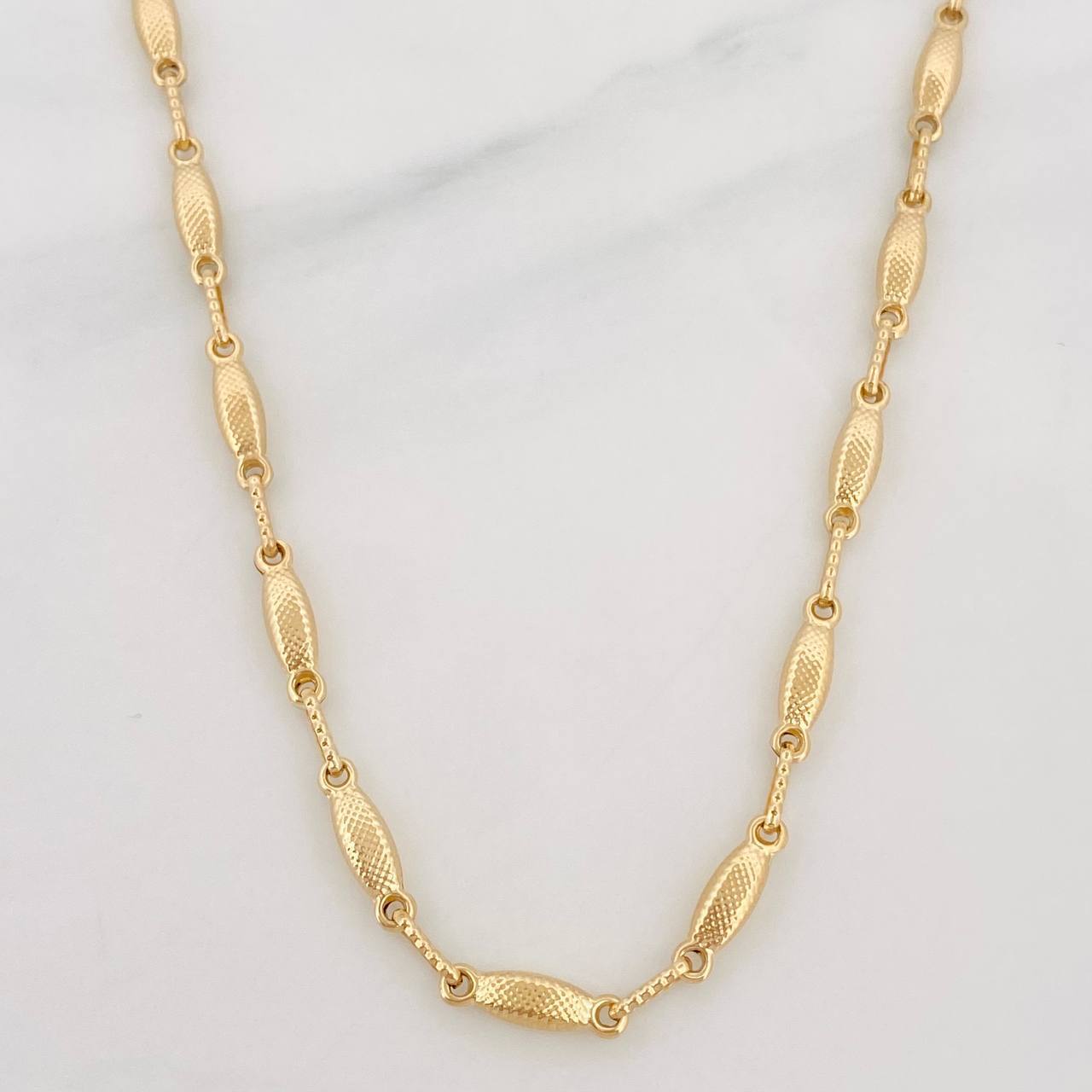 Cadena Rustica Eslabon 11.7g / 26 in / 3.36mm Oro Amarillo 18K