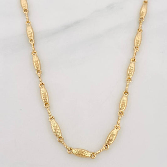 Cadena Rustica Eslabon 11.7g / 26 in / 3.36mm Oro Amarillo 18K