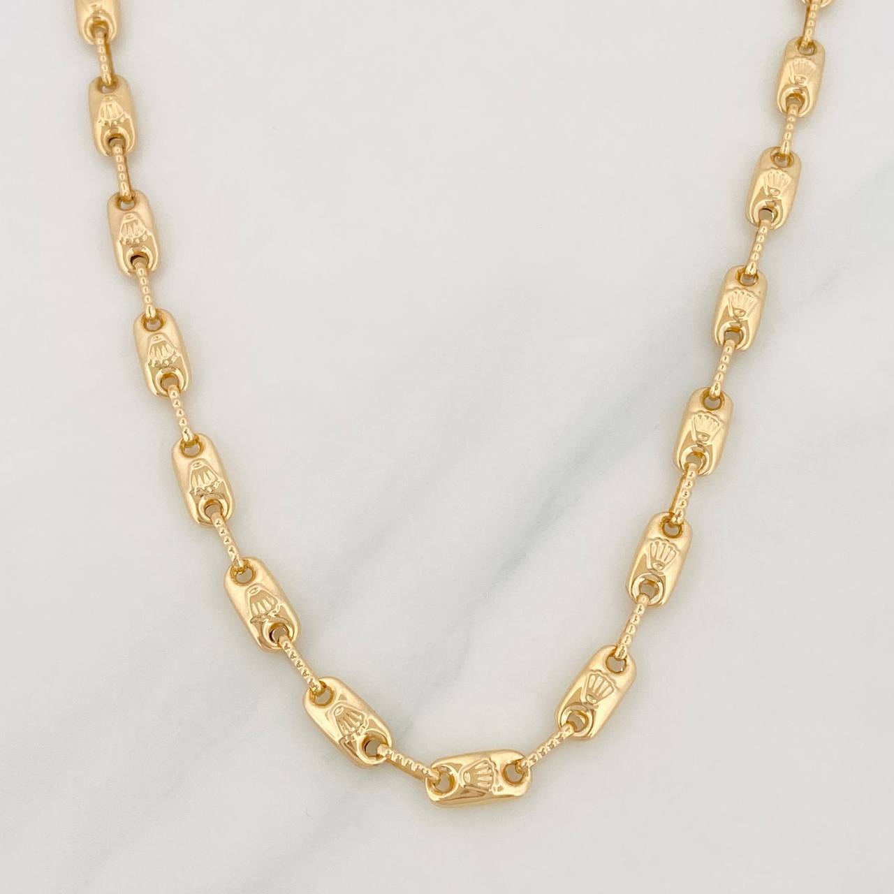 Cadena Rustica Corona 14.85g / 26 in / 4.35mm Oro Amarillo 18K