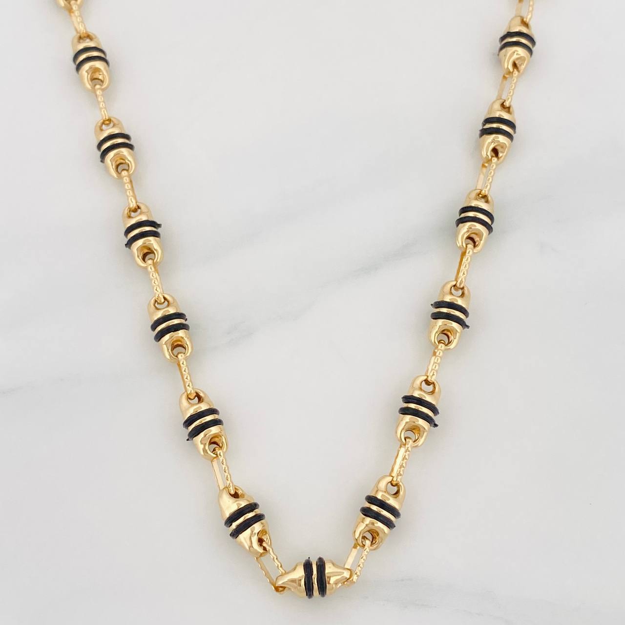 Rustic Barrel Chain 13.75g / 24 in / 4.17mm Yellow Gold 18K