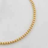 Pulso Ice 7.15g / 8 in / 3.04mm Dos Oros Amarillo Blanco 18K