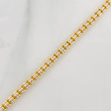 Pulso Ice 7.15g / 8 in / 3.04mm Dos Oros Amarillo Blanco 18K