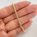 Pulso Ice 7.15g / 8 in / 3.04mm Dos Oros Amarillo Blanco 18K