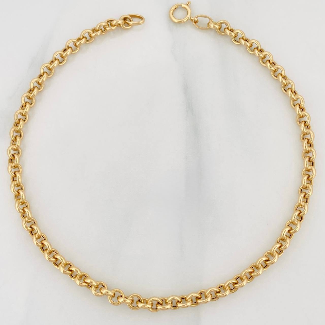 Tobillera Rolo 2.85g / 8 3/4 in / 3.73mm Oro Amarillo 18K