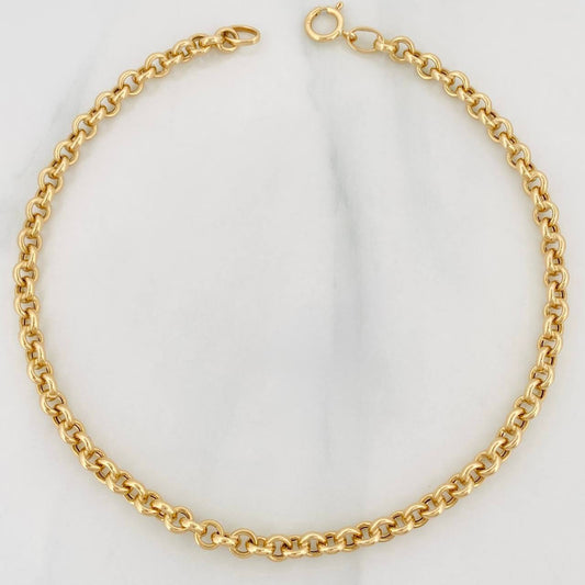 Rolo Anklet 2.85g / 8 3/4 in / 3.73mm 18K Yellow Gold
