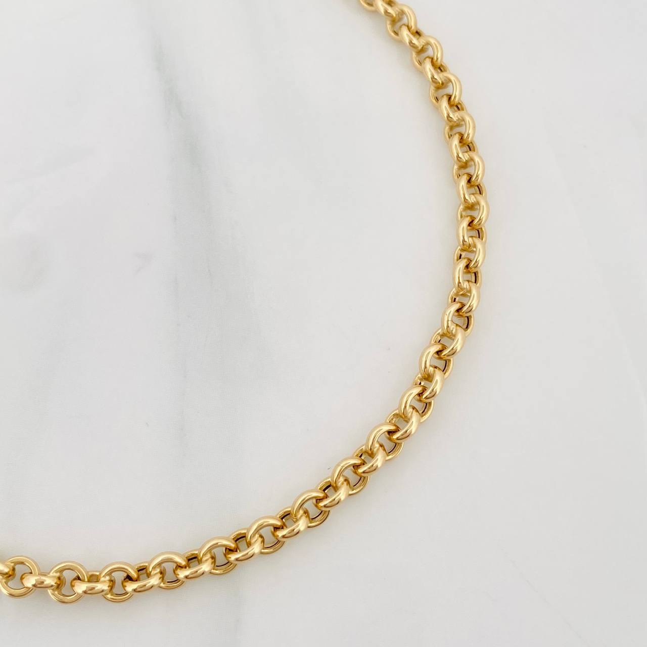 Tobillera Rolo 2.85g / 8 3/4 in / 3.73mm Oro Amarillo 18K