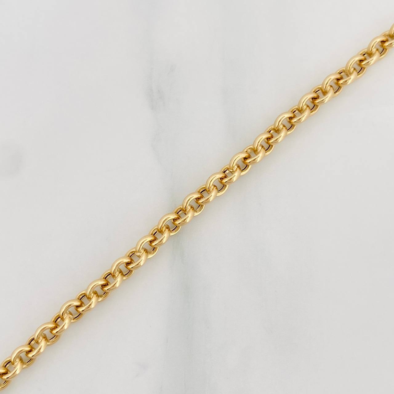 Tobillera Rolo 2.85g / 8 3/4 in / 3.73mm Oro Amarillo 18K