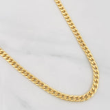 Cadena Cubana 5.65g / 28 in / 4.25mm Oro Amarillo 18K