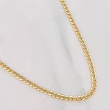 Cadena Cubana 2.15g / 18 in / 2.25mm Oro Amarillo 18K