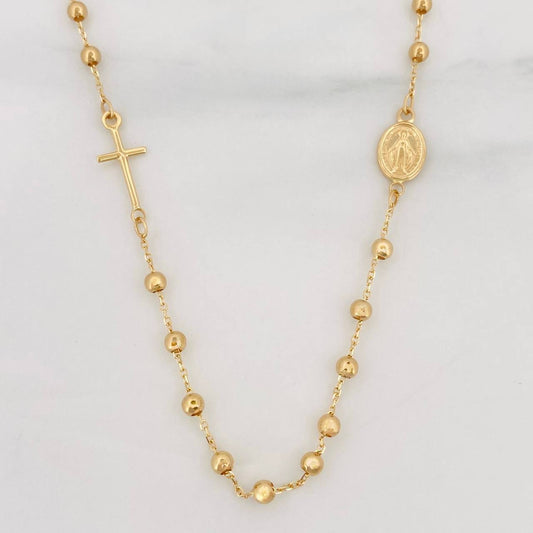 Miraculous Virgin Rosary Chain 3.1g / 18 in / 0.88mm 18K Yellow Gold