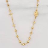 Cadena Denario Virgen Milagrosa 3.1g / 18 in / 0.88mm Oro Amarillo 18K