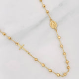 Cadena Denario Virgen Milagrosa 3.1g / 18 in / 0.88mm Oro Amarillo 18K