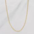 Cadena Escalera Plana 1.2g / 16 in / 1.5mm Tres Oros 18K