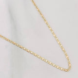 Cadena Escalera Plana 1.15g / 16 in / 1.5mm Tres Oros 18K
