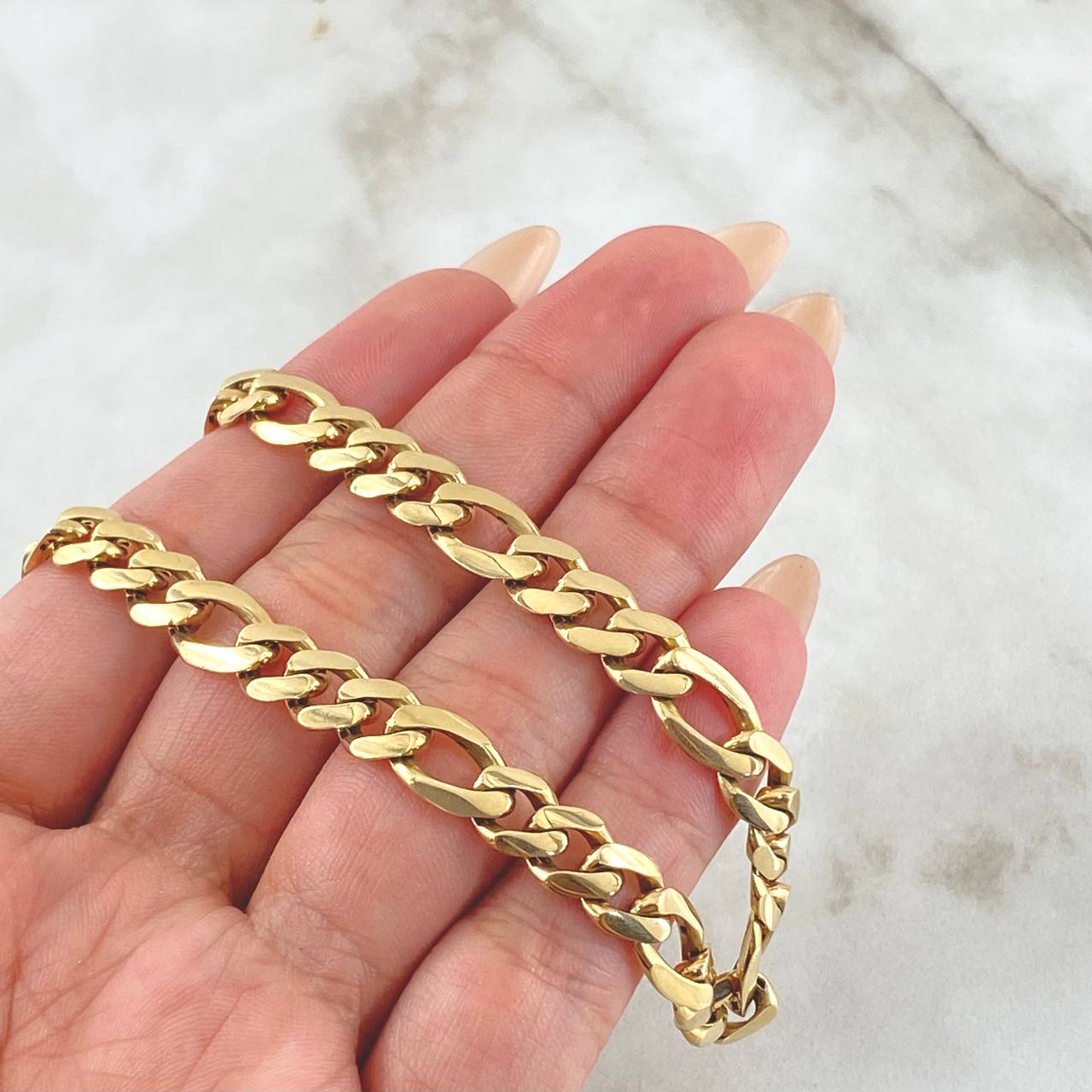Figaro Chain 30gr / 21.7in / 18K Gold +0$
