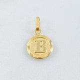 Dije Circulo Letra B 0.4 g / 3/4 in Oro Amarillo 18K