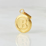 Dije Circulo Letra B 0.4 g / 3/4 in Oro Amarillo 18K