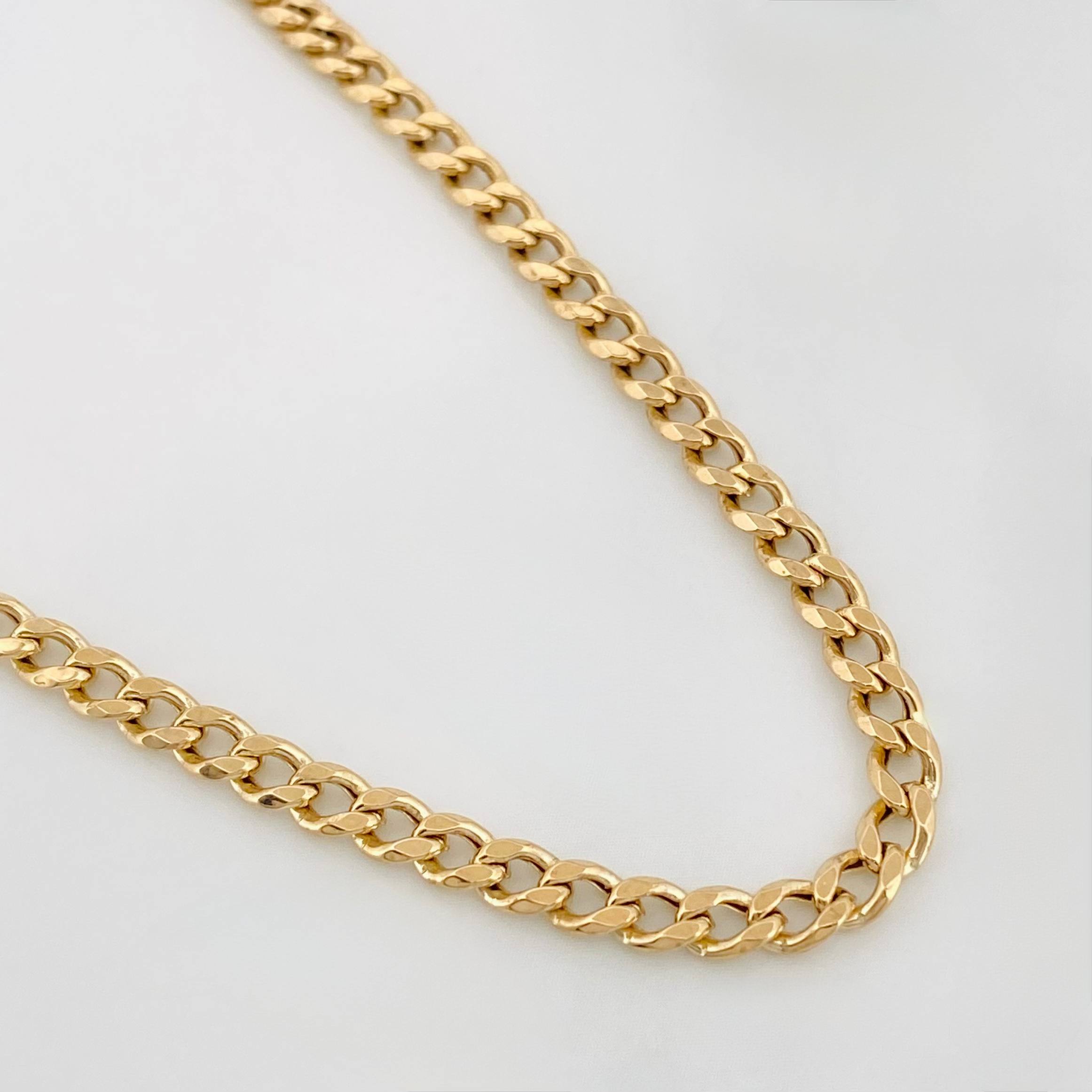 Cadena Cubana 8.6 g / 20 1/2 in / 3.5 mm Oro Amarillo 18K