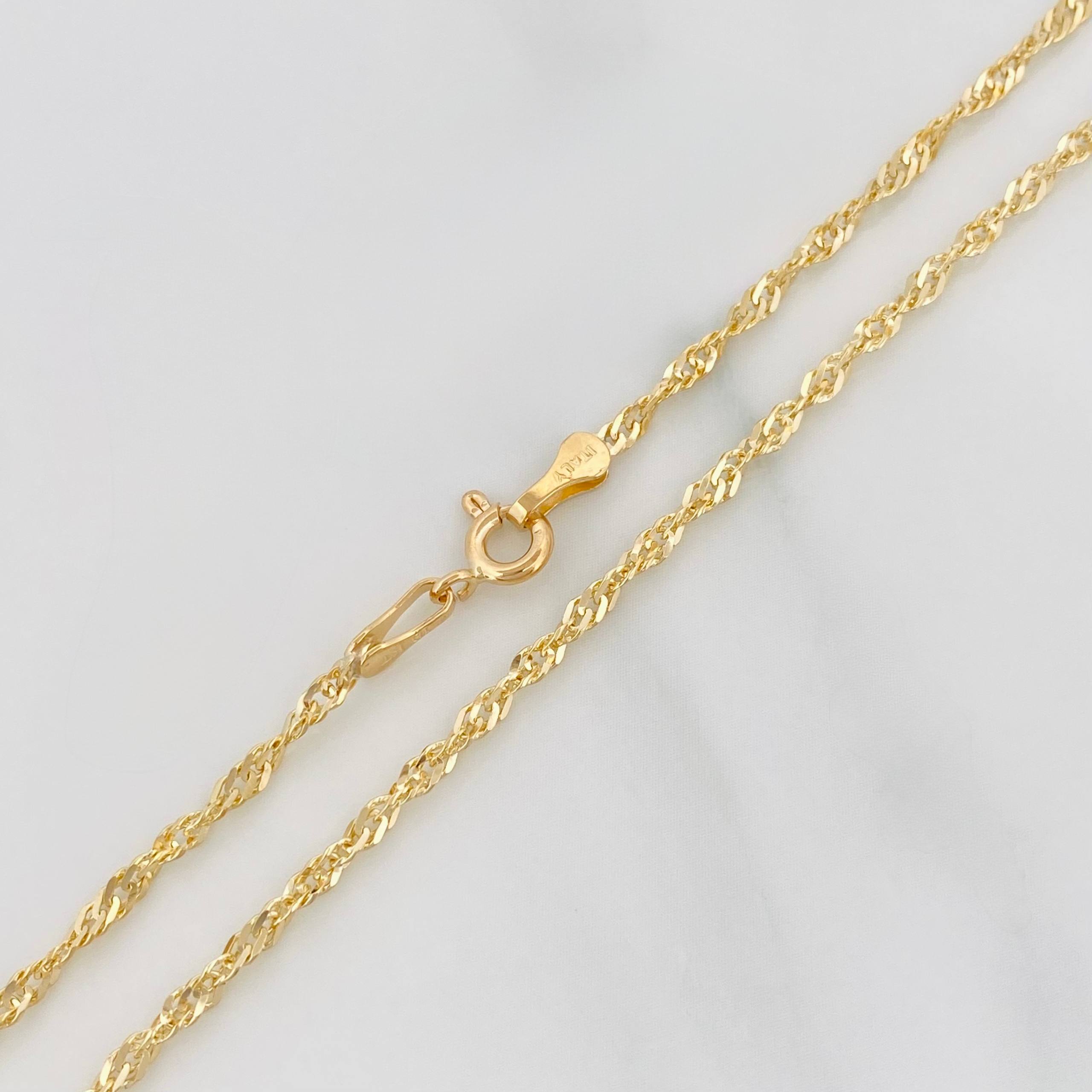 Cadena Singapur 4.65 g / 19 3/4 in / 1.95 mm Oro Amarillo 18K