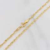 Cadena Singapur 4.65 g / 19 3/4 in / 1.95 mm Oro Amarillo 18K