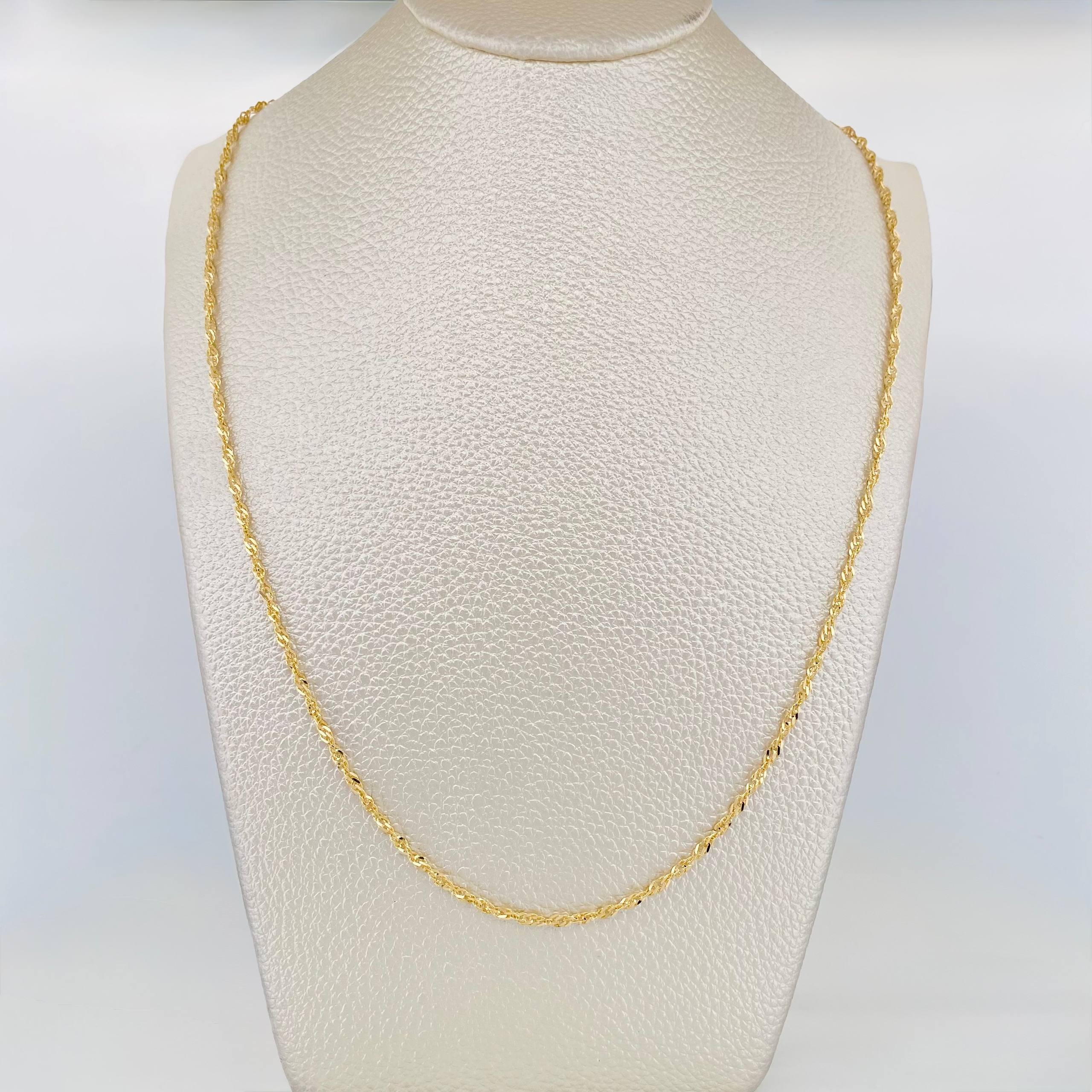 Cadena Singapur 4.65 g / 19 3/4 in / 1.95 mm Oro Amarillo 18K
