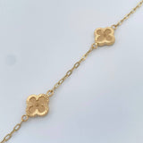 Pulso Trebol Cajon 3.15gr / 7 1/4 in / 1.8mm Oro Amarillo 18K %