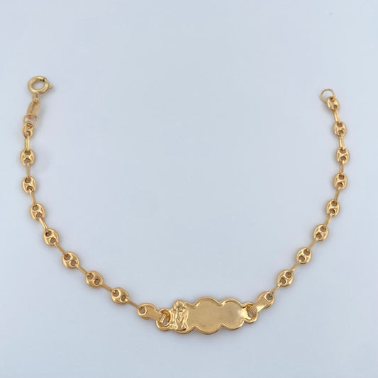 Pulso Bebé GC Placa Nube 1.85gr / 6 in / 3.36mm Oro Amarillo 18K %