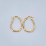 Candongas Lui Ovaladas 1.4gr / 1 in / Oro Amarillo 18K %