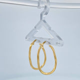 Candongas Lui Ovaladas 1.4gr / 1 in / Oro Amarillo 18K %