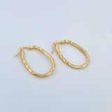 Candongas Megan Ovaladas 1.5gr / 1 in / Oro Amarillo 18K %