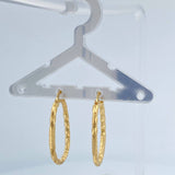 Candongas Megan Ovaladas 1.5gr / 1 in / Oro Amarillo 18K %