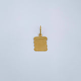 Dije Placa Pergamino 0.75gr / 1 in / Oro Amarillo 18K %