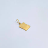 Dije Placa Pergamino 0.75gr / 1 in / Oro Amarillo 18K %