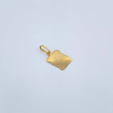 Dije Placa Pergamino 0.7gr / 1 in / Oro Amarillo 18K %