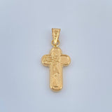 Dije Cruz Rostro Cristo 0.85gr / 1 in / Oro Amarillo 18K %